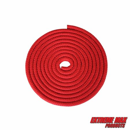 Extreme Max Extreme Max 3008.0361 16-Strand Diamond Braid Utility Rope - 1/2" x 100', Red 3008.0361